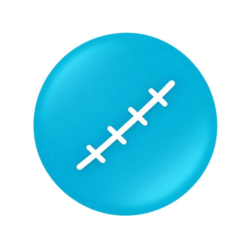 Icono de sutura para reparación de diástasis abdominal
